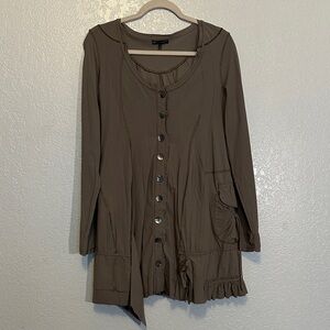 MC PLANET Ruched Flowy Asymmetric Tunic Mini Dress 8